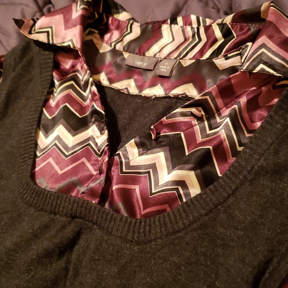 Apt 9 Sweatervest Blouse L